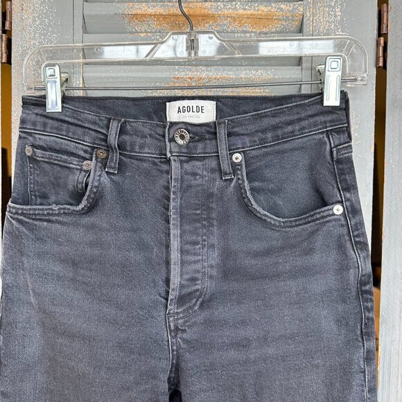 AGOLDE Riley High Rise Straight Crop (Stretch) Jeans Panoramic Sz 24 - Picture 4 of 16